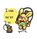 Jerokee the Bunny ＆ Cheese the Rat.（個別スタンプ：7）