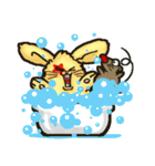 Jerokee the Bunny ＆ Cheese the Rat.（個別スタンプ：14）