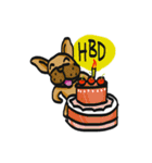 Frenchie Funny Dog（個別スタンプ：23）