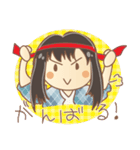 黒髪女の子スタンプ（個別スタンプ：3）