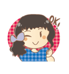 黒髪女の子スタンプ（個別スタンプ：5）