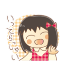 黒髪女の子スタンプ（個別スタンプ：9）