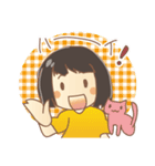 黒髪女の子スタンプ（個別スタンプ：12）