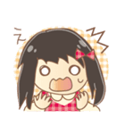 黒髪女の子スタンプ（個別スタンプ：17）