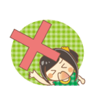 黒髪女の子スタンプ（個別スタンプ：19）
