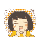 黒髪女の子スタンプ（個別スタンプ：21）