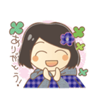 黒髪女の子スタンプ（個別スタンプ：22）