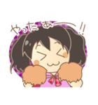 黒髪女の子スタンプ（個別スタンプ：24）
