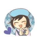 黒髪女の子スタンプ（個別スタンプ：33）