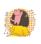 黒髪女の子スタンプ（個別スタンプ：38）