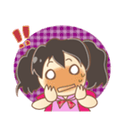 黒髪女の子スタンプ（個別スタンプ：40）