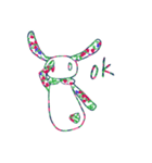 花柄うさぎ ぴーちゃん（個別スタンプ：2）