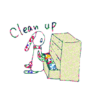 花柄うさぎ ぴーちゃん（個別スタンプ：15）