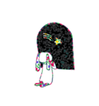 花柄うさぎ ぴーちゃん（個別スタンプ：17）