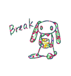 花柄うさぎ ぴーちゃん（個別スタンプ：21）