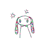 花柄うさぎ ぴーちゃん（個別スタンプ：23）