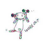 花柄うさぎ ぴーちゃん（個別スタンプ：25）