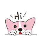 ピンクコーギー（個別スタンプ：3）