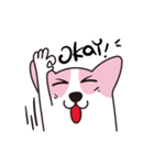 ピンクコーギー（個別スタンプ：8）