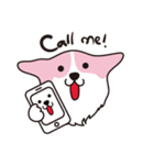 ピンクコーギー（個別スタンプ：15）