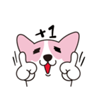 ピンクコーギー（個別スタンプ：18）
