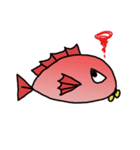 赤いお魚さん（個別スタンプ：6）