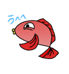 赤いお魚さん（個別スタンプ：8）