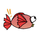 赤いお魚さん（個別スタンプ：13）