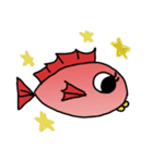 赤いお魚さん（個別スタンプ：14）
