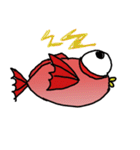 赤いお魚さん（個別スタンプ：24）