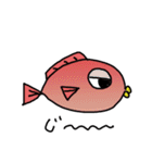 赤いお魚さん（個別スタンプ：25）