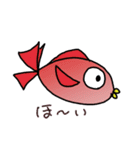 赤いお魚さん（個別スタンプ：30）