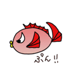 赤いお魚さん（個別スタンプ：36）
