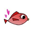 赤いお魚さん（個別スタンプ：40）