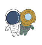 Astronaut ＆ Aquanaut（個別スタンプ：21）