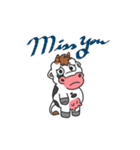 MooMoo the cow in love（個別スタンプ：11）