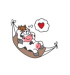 MooMoo the cow in love（個別スタンプ：19）