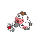 MooMoo the cow in love（個別スタンプ：24）