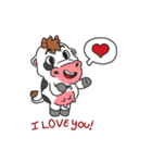 MooMoo the cow in love（個別スタンプ：31）