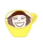 Coffee, milk in cup（個別スタンプ：1）