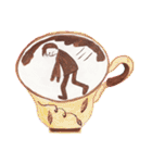 Coffee, milk in cup（個別スタンプ：15）