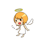 天使の女の子と悪魔の男の子（個別スタンプ：1）