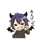 天使の女の子と悪魔の男の子（個別スタンプ：4）