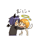 天使の女の子と悪魔の男の子（個別スタンプ：21）