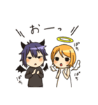 天使の女の子と悪魔の男の子（個別スタンプ：22）