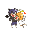 天使の女の子と悪魔の男の子（個別スタンプ：26）