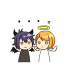天使の女の子と悪魔の男の子（個別スタンプ：32）