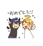 天使の女の子と悪魔の男の子（個別スタンプ：39）