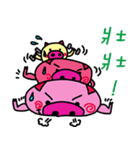 Stacked three pigs（個別スタンプ：28）