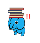 青い象の日常【あいさつパック】（個別スタンプ：34）
